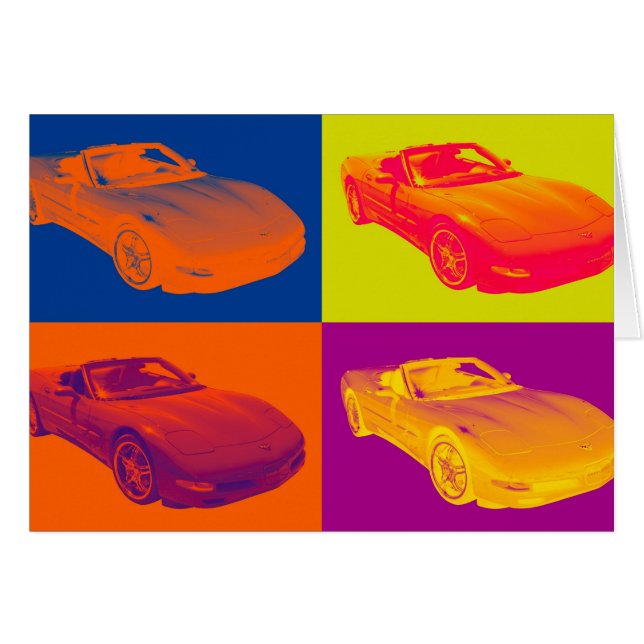 C5 Korvette konvertierbare Muskel-Auto-Pop-Kunst (Vorderseite (Horizontal))