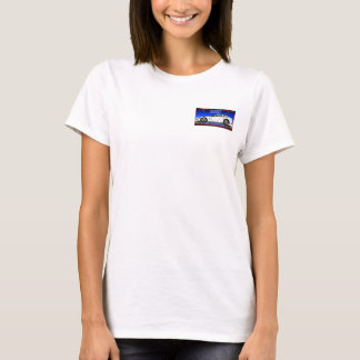 C6 2007 Coupe Blue Background Vette Lic Plate Art T-Shirt