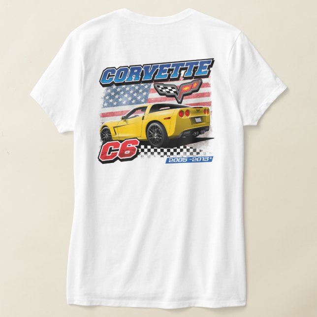 C6 Corvette - 2-seitiger T - Shirt für Frauen (AblageHinten)