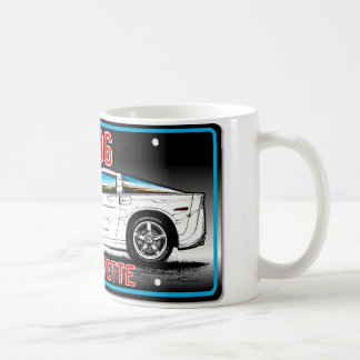 C6 Korvette Kfz-Kennzeichen-Kunst-Grauer Tasse