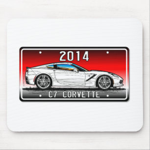 C7 Korvette Coupé 2014 durch Rot K. Scott Teeters Mousepad