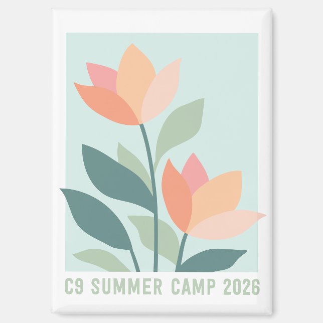 C9 Sommercamp 2026 Blumenmagnet Magnet (Vorderseite)