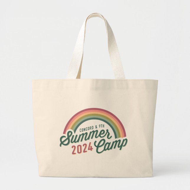 C9 Sommerlager 2024 Große Tote Tasche - Regenbogen (Vorne)