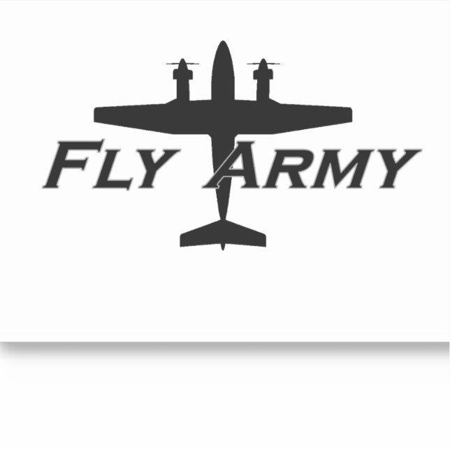 C-12 King Air Army Festwing Sticker (Vorderseite)