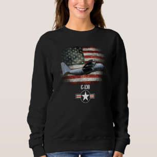 C 130 Air Foce American Flag Patriotic Usaf Sweatshirt
