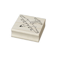 C-130 Hercules Airlift Top View Line Holz Briefmar