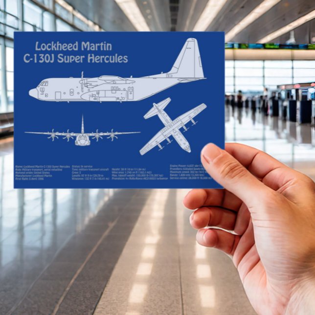 C-130 Hercules - Flugzeugkonzepte ABD Postkarte (Von Creator hochgeladen)