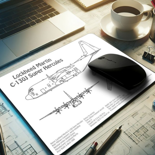 C-130 Hercules - Flugzeugkonzepte AD Mousepad (Von Creator hochgeladen)