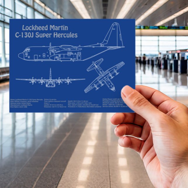 C-130 Hercules - Flugzeugkonzepte AD Postkarte (Von Creator hochgeladen)