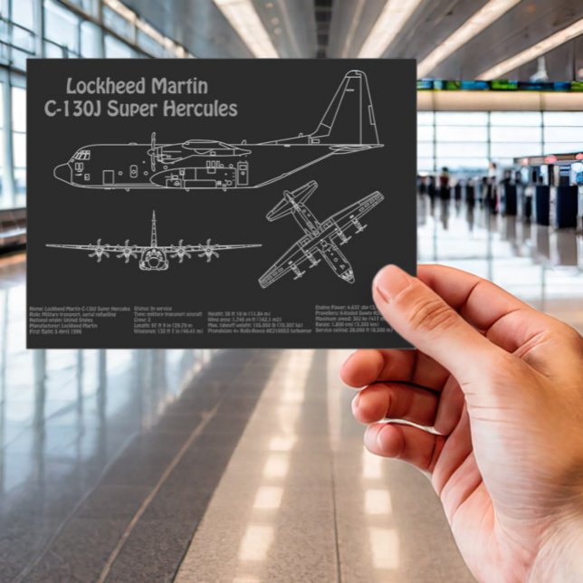 C-130 Hercules - Flugzeugkonzepte PD Postkarte (Von Creator hochgeladen)