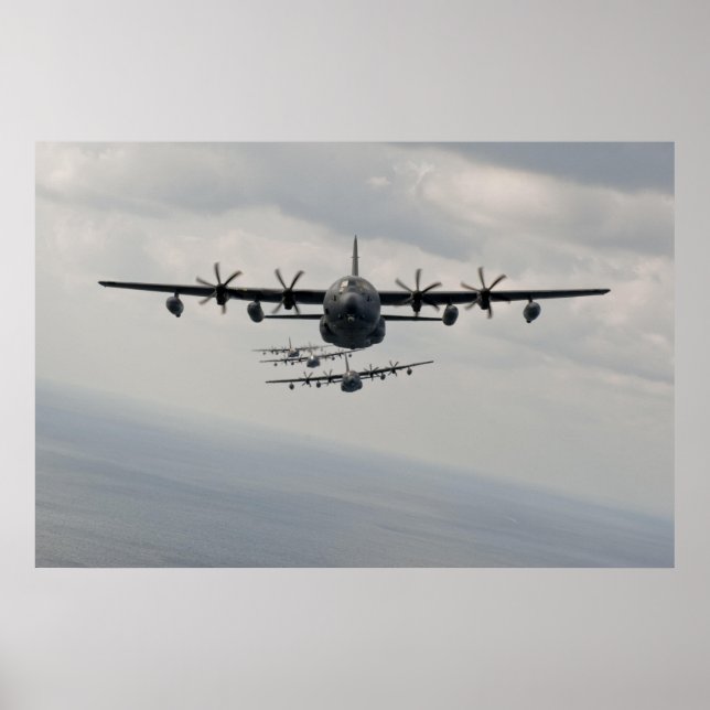 C-130 Hercules Line Up Poster (Vorne)