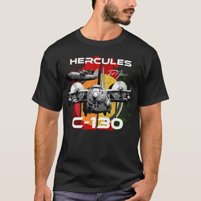 C-130 Hercules Military Aircraft T-Shirt (Vorderseite)