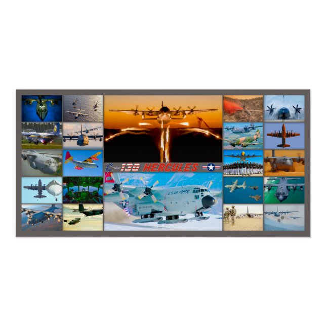 C-130 HERCULES "MONTAGE" POSTER (Vorderseite)