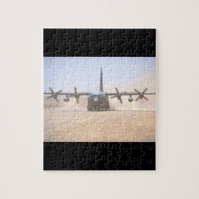 C-130 Herkules Transport_Military Flugzeuge Puzzle (Vertikal)