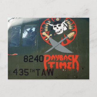 C-130 Ō HERCULES TRANSPORT AIRCRAFT NOSE ART POSTKARTE