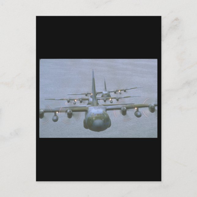 C-130 Transporte von Herkules_Militärflugzeug Postkarte (Vorderseite)