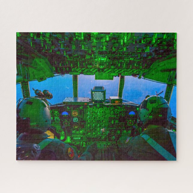 C-130H HERCULES COCKPIT (16x20 INCH) Puzzle (Horizontal)