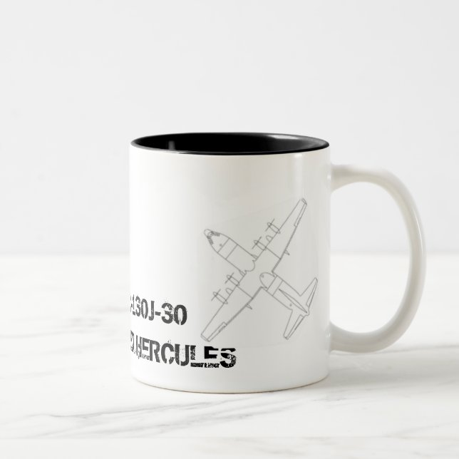 C-130J-30 Herkules Zweifarbige Tasse (Rechts)