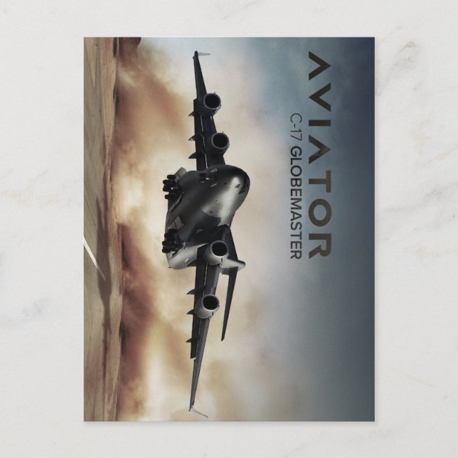 C-17 Globemaster Cargo-Flugzeug Postkarte (Vorderseite)