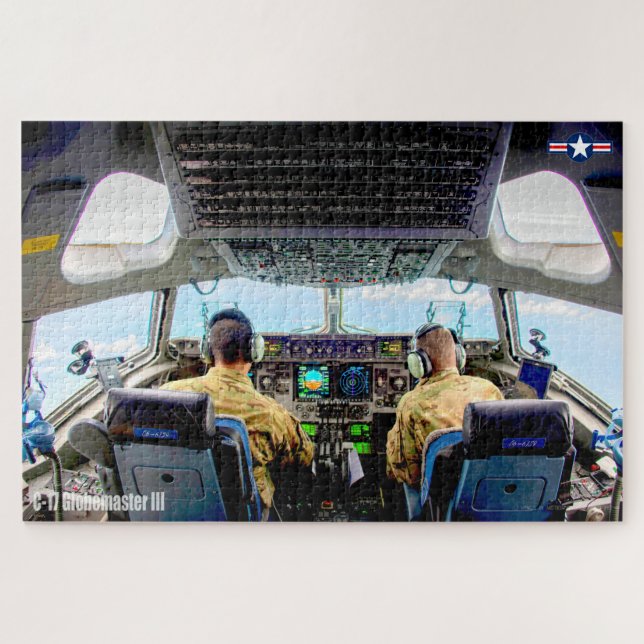 C-17 GLOBEMASTER III COCKPIT (20 x 30 INCH) Puzzle (Horizontal)
