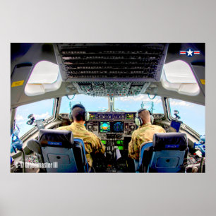 C-17 GLOBEMASTER III COCKPIT POSTER