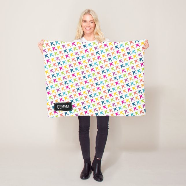 C-17 Transport Jet Individuelle Name Baby Blanket Fleecedecke (Beispiel)