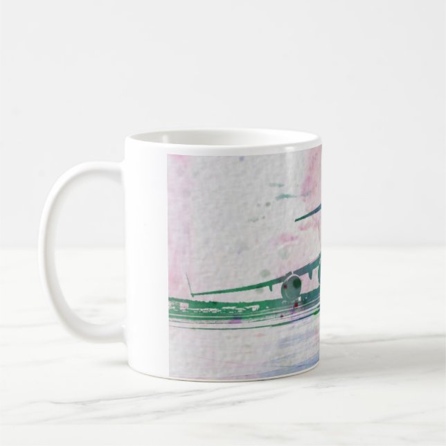 C-17A Globemaster III Wasserfarben-Tasse Kaffeetasse (Links)