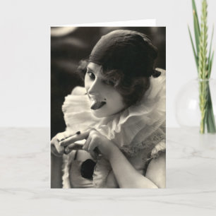 C. 1910 Hübscher Frauenteppich Karte