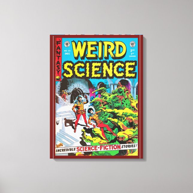 C 1950S COMIC BUCH "WEIRD SCIENCE" LEINWANDDRUCK (Vorderseite)