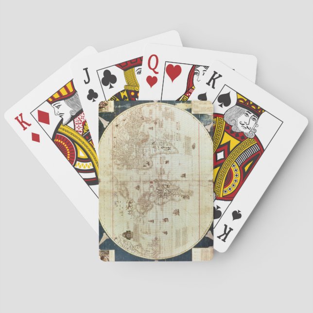 C 2487 Karte der Welt, entworfen von Sebastien Spielkarten (Rückseite)