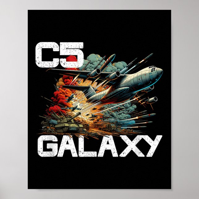 C-5 Galaxy Transport Flugzeug War Missing Poster (Vorne)