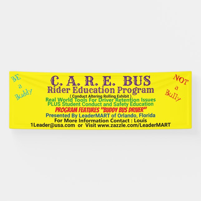 C.A.R.E. BUS Rider Bildung Programm Banner anzeige (Horizontal)
