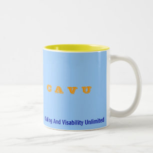 C A V U, Decke und Visability unbegrenzt Zweifarbige Tasse