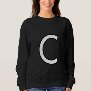 C Alphabet Letter Hauptstadt Großbuchstaben Wortnu Sweatshirt
