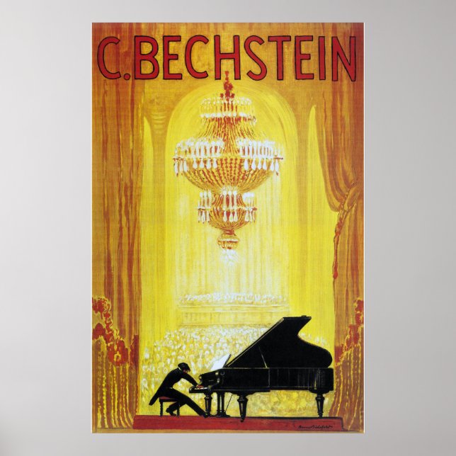 C. Bechstein Vintage Piano Advertisement Poster (Vorne)