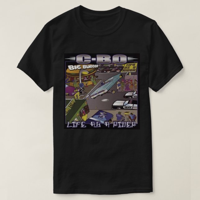 C-BO - Leben als Reiter-Schwarz-T - Shirt (Design vorne)