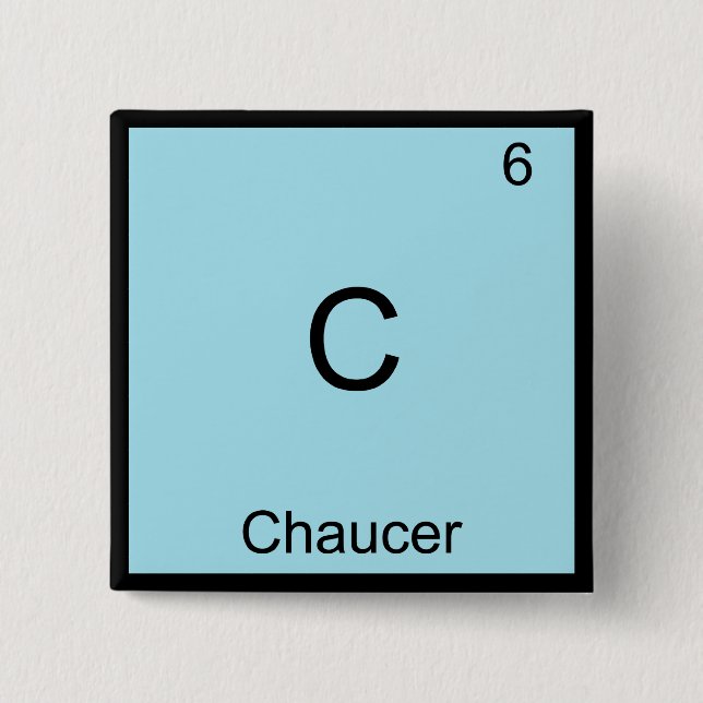 C - Chaucer Funny Chemistry Element Symbol T - Shi Button (Vorderseite)