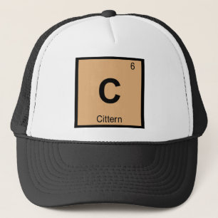 C - Cittern-Musik Chemie Periodensystem-Symbol Truckerkappe