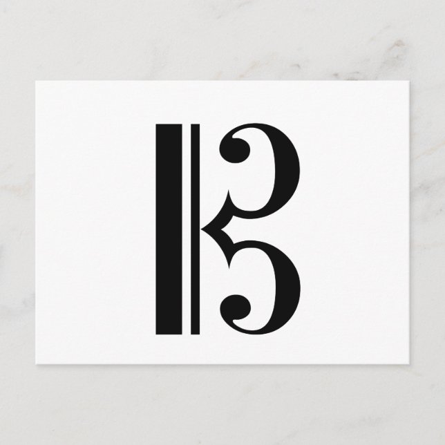 C-Clef (Alto Clef, Tenor Clef) Musik Viola Bassoon Postkarte (Vorderseite)