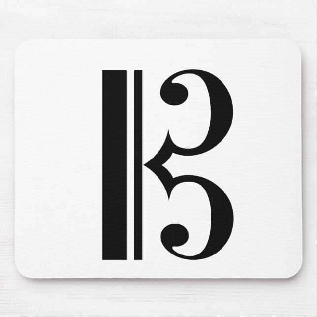 C-Clef Alto Clef Tenor Clef Viola Music Mousepad (Vorne)