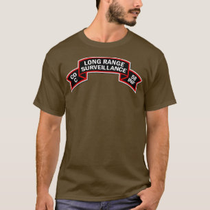 C Co 58. Infanterie Scroll LRRP w DS X T-Shirt