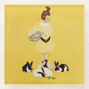 C Coles Phillips  „Eine Freundin der Familie“ Glasuntersetzer