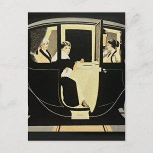 C Coles Phillips „Flanders Colonial Electric“ Auto Postkarte