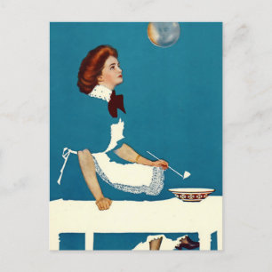 C Coles Phillips "Illusion" Magazine Cover Postkarte