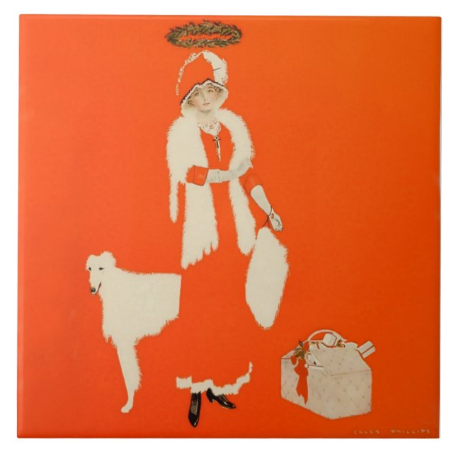 C Coles Phillips "Present Day Saint" Fadeaway Girl Fliese (Vorderseite)