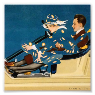 C Coles Phillips Strumpfwerbung in Vintage Roadste Fotodruck