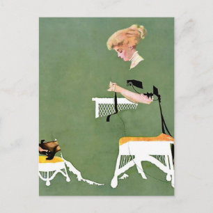 C Coles Phillips "Zuhause Krawatte" Fadeaway Girl Postkarte