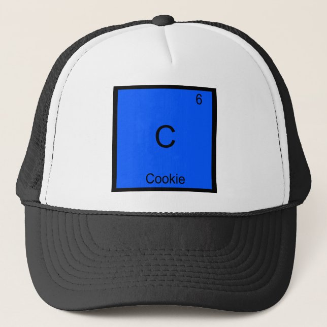 C - Cookie Chemie Element Symbol Funny Truckerkappe (Vorderseite)