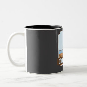 C � de Granit Rose � Frankreich Zweifarbige Tasse