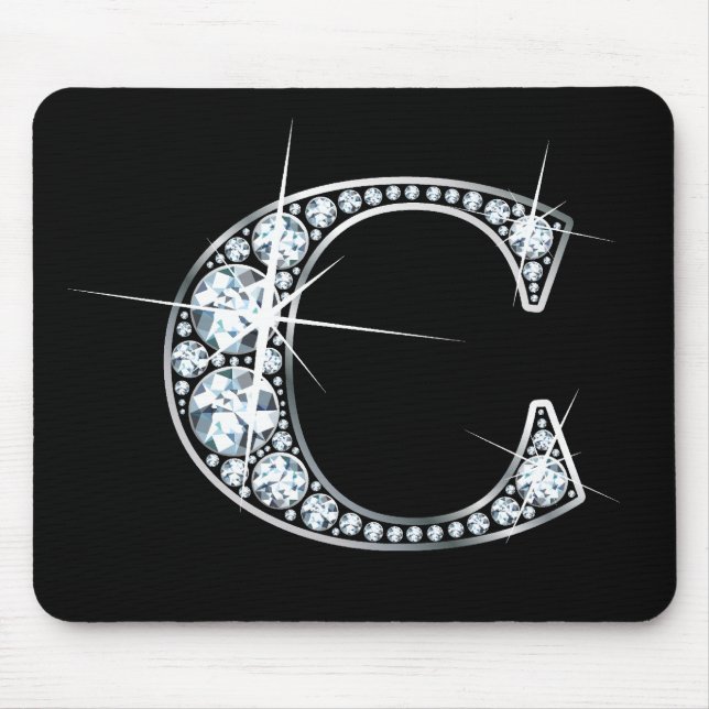 "C" Diamond Bling Mousepad (Vorne)